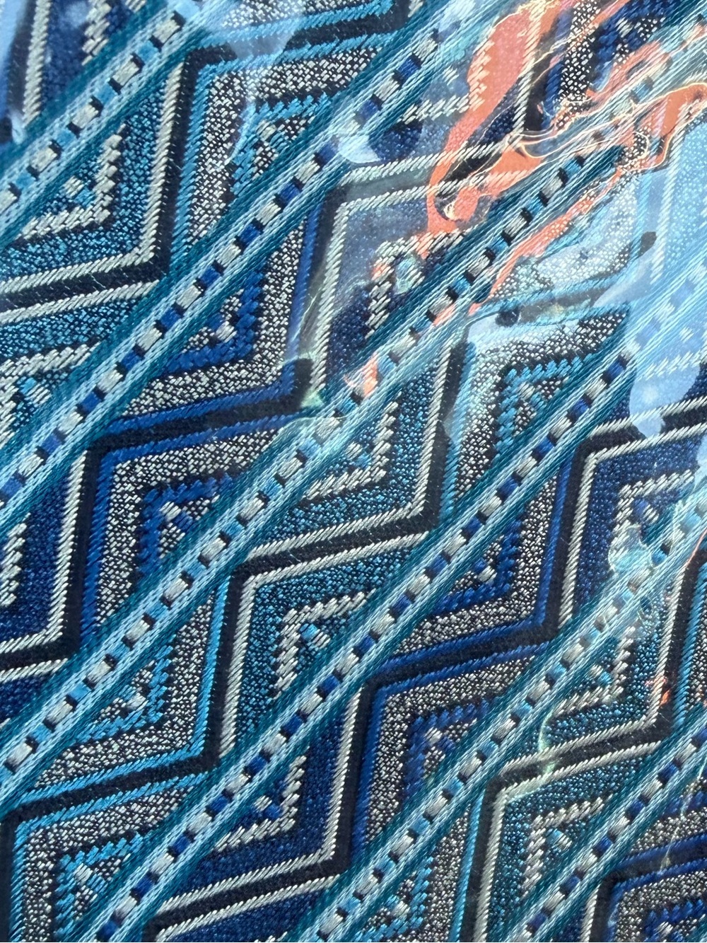 MISSONI Blue Tie with Sleeve Packaging - Picture 4 of 4